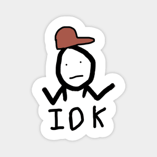 IDK Stickman Shrug Magnet