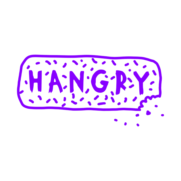 Hangry illustration purple by MugDesignStore