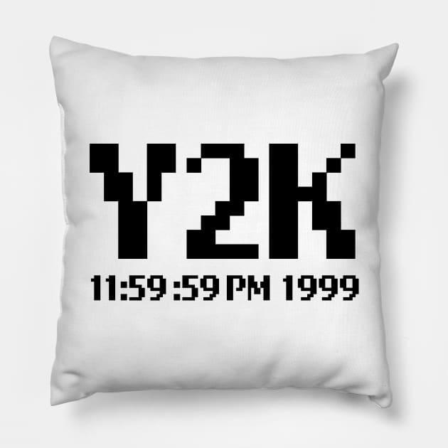 Y2K. Celebrate surviving the Y2K Bug catastrophe that never was using sarcasm Pillow by Gold Wings Tees