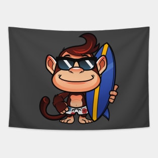 "Makani" the surfing monkey Tapestry