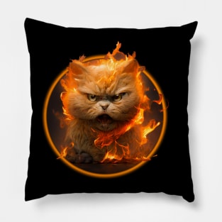 cat fire Pillow