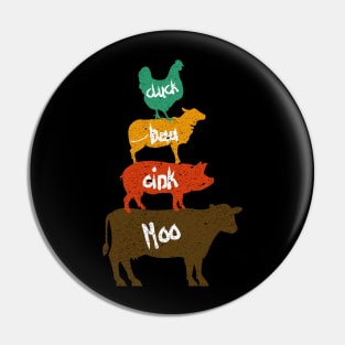 CLUCK BAA OINK MOO FARM ANIMALS Pin