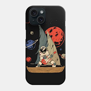 Astronaut Rocking Out on a Spaceship Phone Case