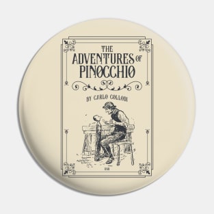 Pinocchio fairy tale - Geppetto, Jiminy Cricket children's book Pin