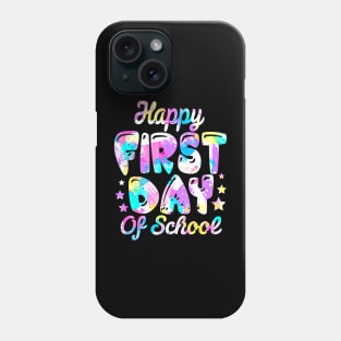 Back to School tie dye Happy First Day of School Teacher Phone Case