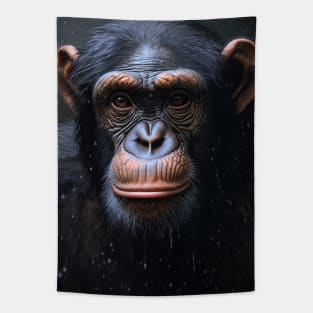 Oil Paint, Hyperrealism, Amazing Zoo Chimpanzee Tapestry