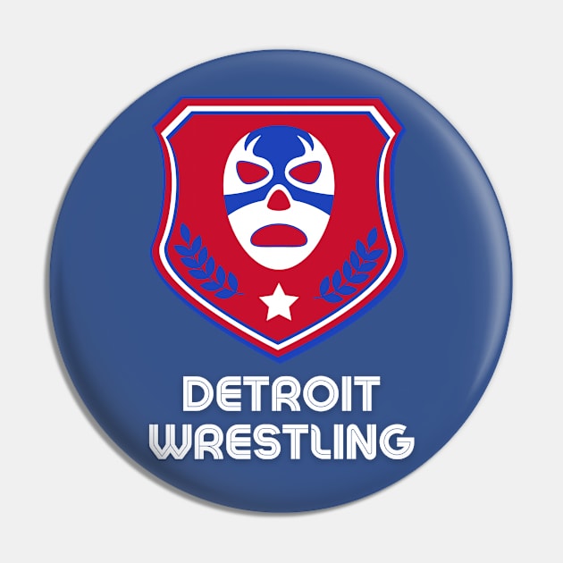 Detroit Wrestling "Rude Boy Rojo" Pin by DDT Shirts