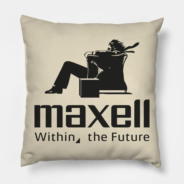 MAXELL WITHIN THE FUTURE BLACK Pillow by regencyan