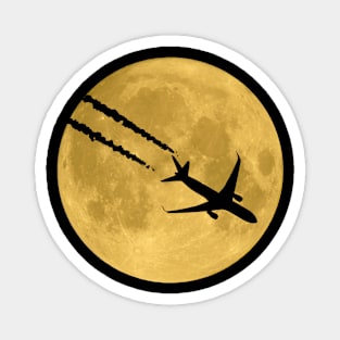 Airplane over the moon Magnet