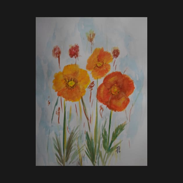 Poppies of the Orange variety by Beswickian