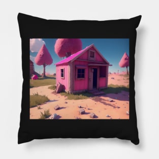 Pink House Pillow