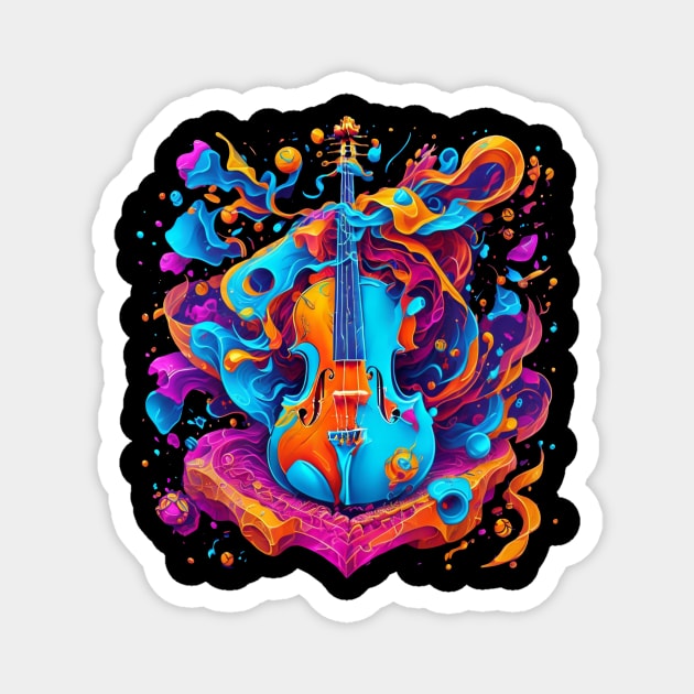 Violin Colors War Magnet by vamarik