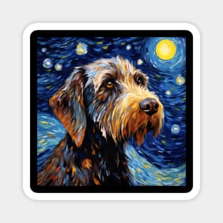 German Wirehaired Pointer in Van Gogh style Magnet