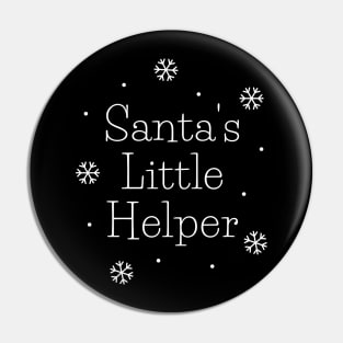 Santa's Little Helper. Cute Christmas design with snowflakes Pin