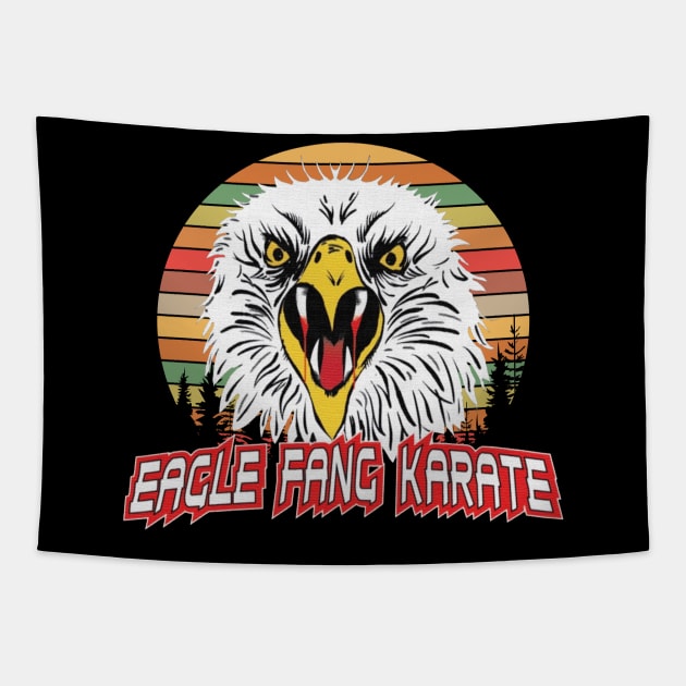 eagle fang karate retro style Tapestry by neira