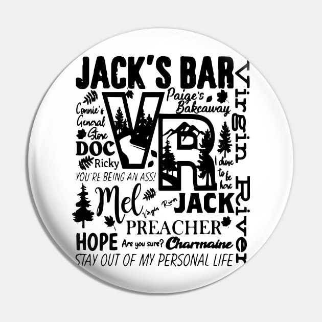 Virgin River Jack's Bar Vintage Pin by ArchmalDesign