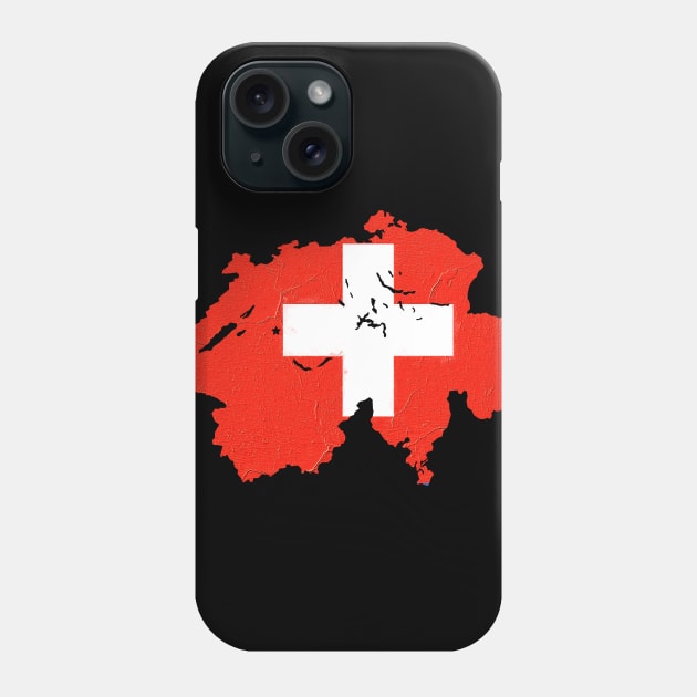 Switzerland Map Phone Case by Calisi