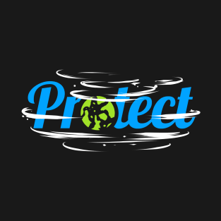 Logo Protect Earth With Clouds For Earth Day T-Shirt