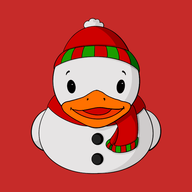 Snowman Rubber Duck by Alisha Ober Designs