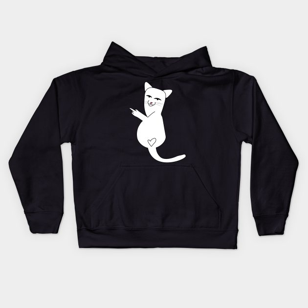 cat with middle finger hoodie