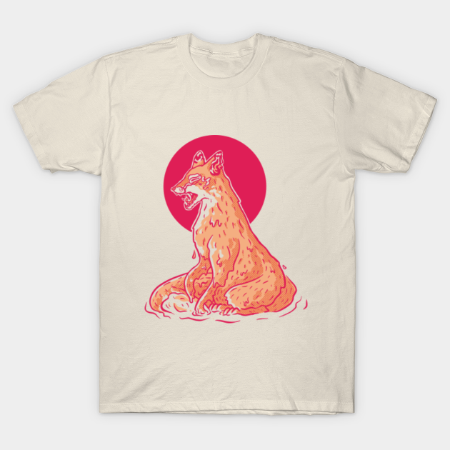 Fox Melting - Japanese Fox - T-Shirt | TeePublic