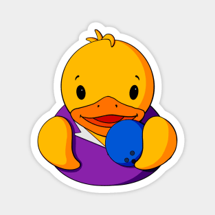 Bowler Rubber Duck Magnet