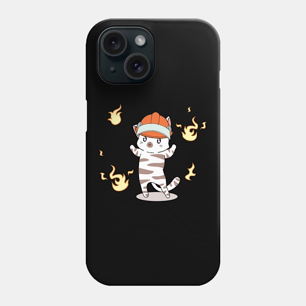 Cute funny cat Phone Case by white.ink