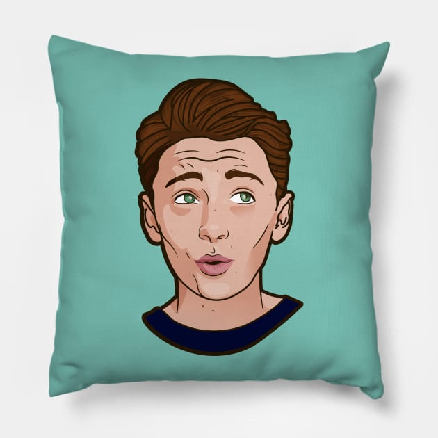 Noah Schnapp Pillow by ArtMoore98