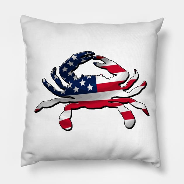 American crab Pillow by Hook Ink