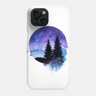 Watercolor Starry Night Phone Case