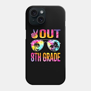 Peace Out 8Th Grade Tie Dye Graduation Last Day Of School T-Shirt Phone Case