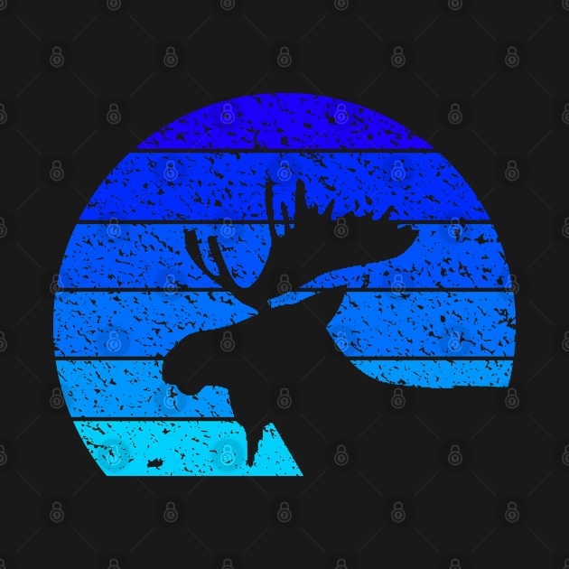 Vintage Moose Silhouette retro design by eliteshirtsandmore