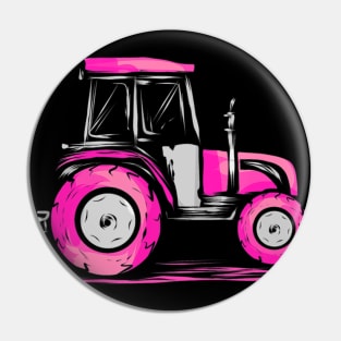 Farm Tractor Gift for Farmer Girl Rancher Agriculture Lady Pin