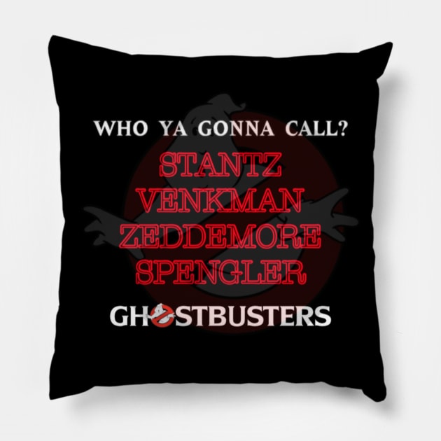 The Team Pillow by GCNJ- Ghostbusters New Jersey