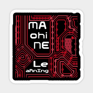 Machine Learning Circuit Board | Red White Magnet