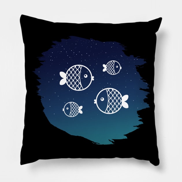 Pisces Pillow by Elysart