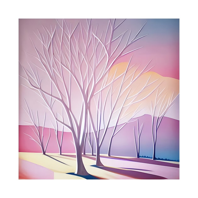 Pastel Winter Trees by DANAROPER