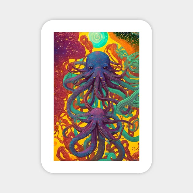 Hypnotic Octopi Magnet by EsoteraArt