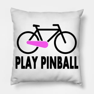 Bicycle Pinball black/pink Pillow