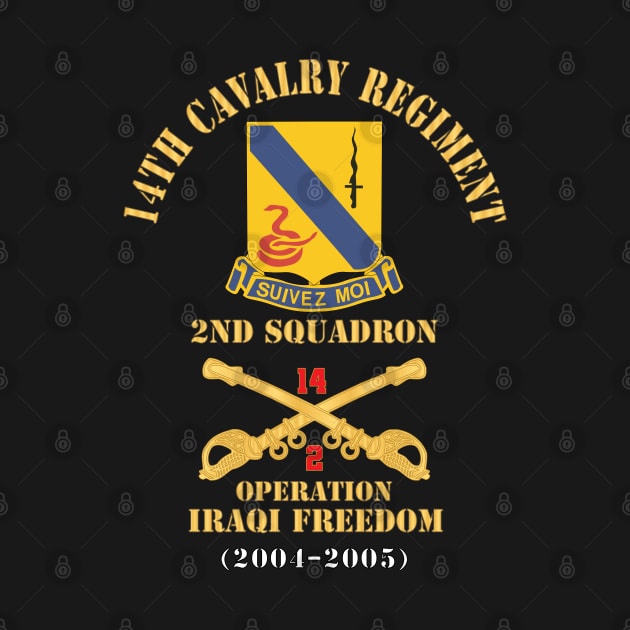 Army - 14th Cavalry Regiment w Cav Br - 2nd Squadron - Operation Iraqi Freedom - 2004 - 2005 - Red Txt X 300 by twix123844