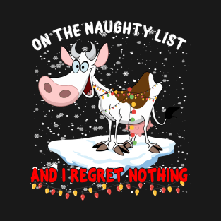 Funny Christmas Cows Lights Cow Lovers T-Shirt