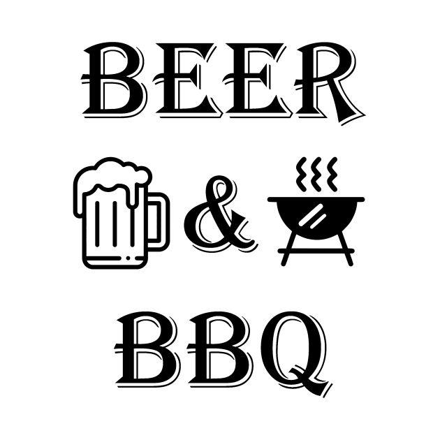 Beer and BBQ T-Shirt Alcohol Party July 4th by PRINT-LAND