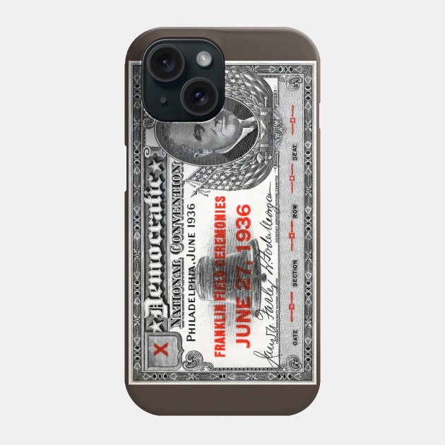 1936 Democrat National Convention Ticket Phone Case by historicimage