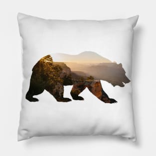 Grand Canyon Bear Silhouette Pillow