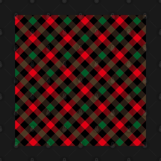 Pride Of Scotland Tartan Green Red And Black by teezeedy