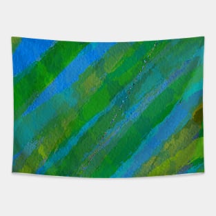 Watercolor Greens and blues Tapestry