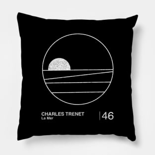 Charles Trenet / Minimalist Graphic Fan Artwork Design Pillow