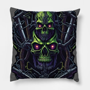 Cyborg Heads S02 D40 Pillow