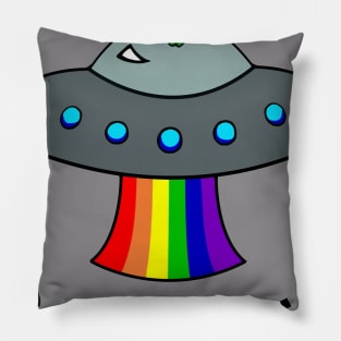 Rainbow Gaylien Pride Alien Pillow