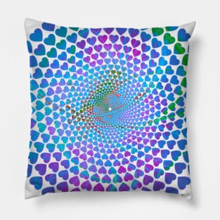 Hearts Link Together Colourful Cosmic Matrix Pillow